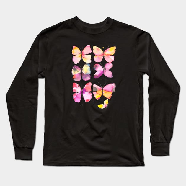 Butterfly Long Sleeve T-Shirt by ninoladesign